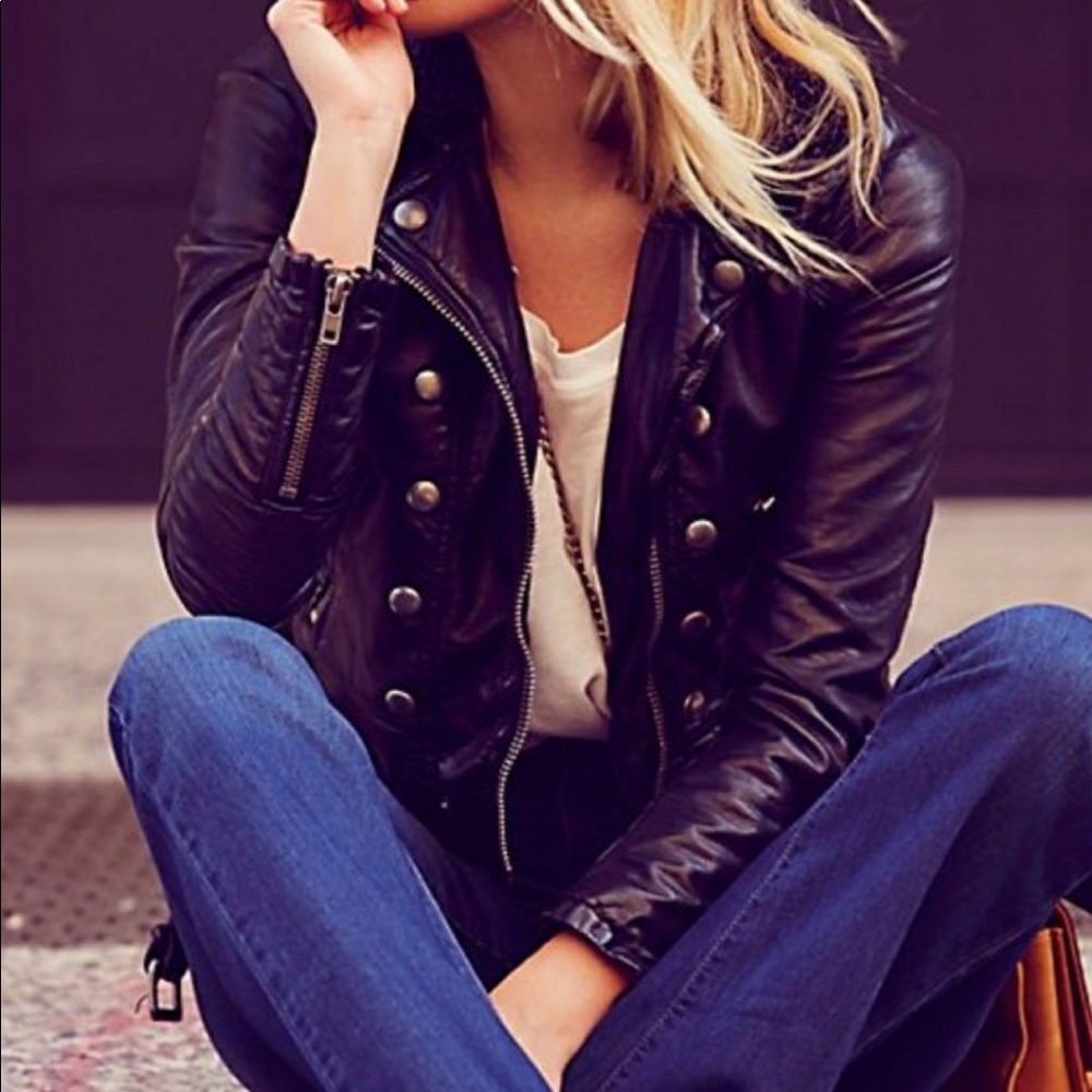 Free People leather jacket